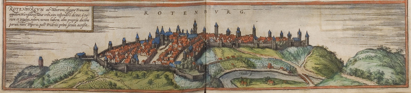 Mittelalterlicher Stich von Rothenburg
